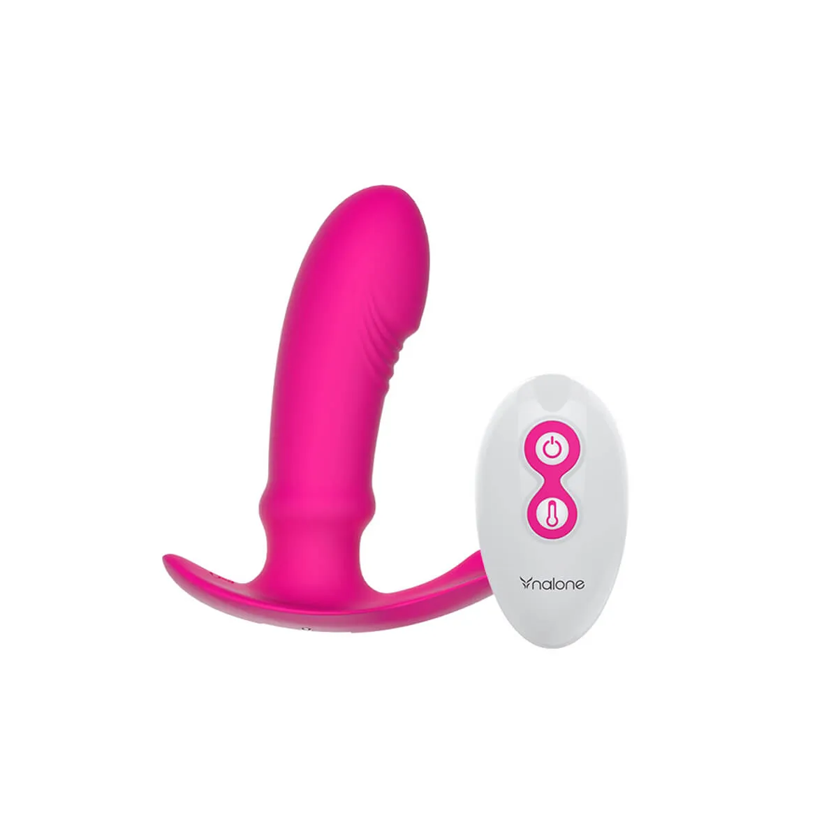 Nalone Marley - Rechargeable, Warming, Radio-Controlled Prostate Vibrator (Pink)