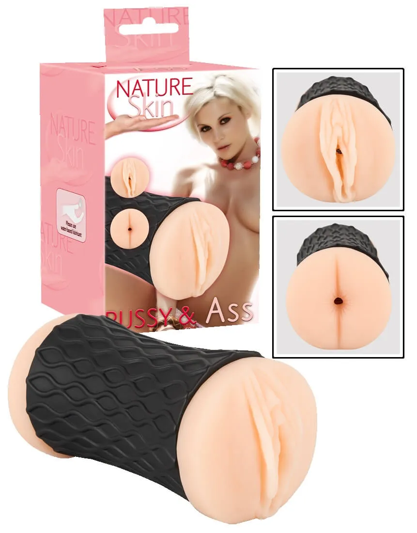 Nature Skin - Realistic Vagina and Butt Masturbator (Natural-Black)