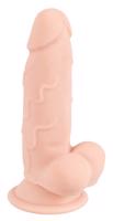 Nature Skin small bendable dildo - realistické dildo s přísavkou - tělová barva (malé)