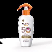 Nubian Kids mléko na opalování SPF 50 ve spreji 200 ml