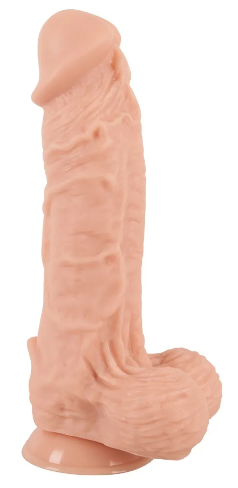 Obrovské 32cm mega XXL dildo s varlatami, žilami a s prísavkou