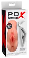 PDX Double Stroker - 2in1 - realistický masturbátor (přírodní)