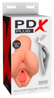 PDX Pick Your Pleasure Stroker - 2in1 - realistický masturbátor (přírodní)