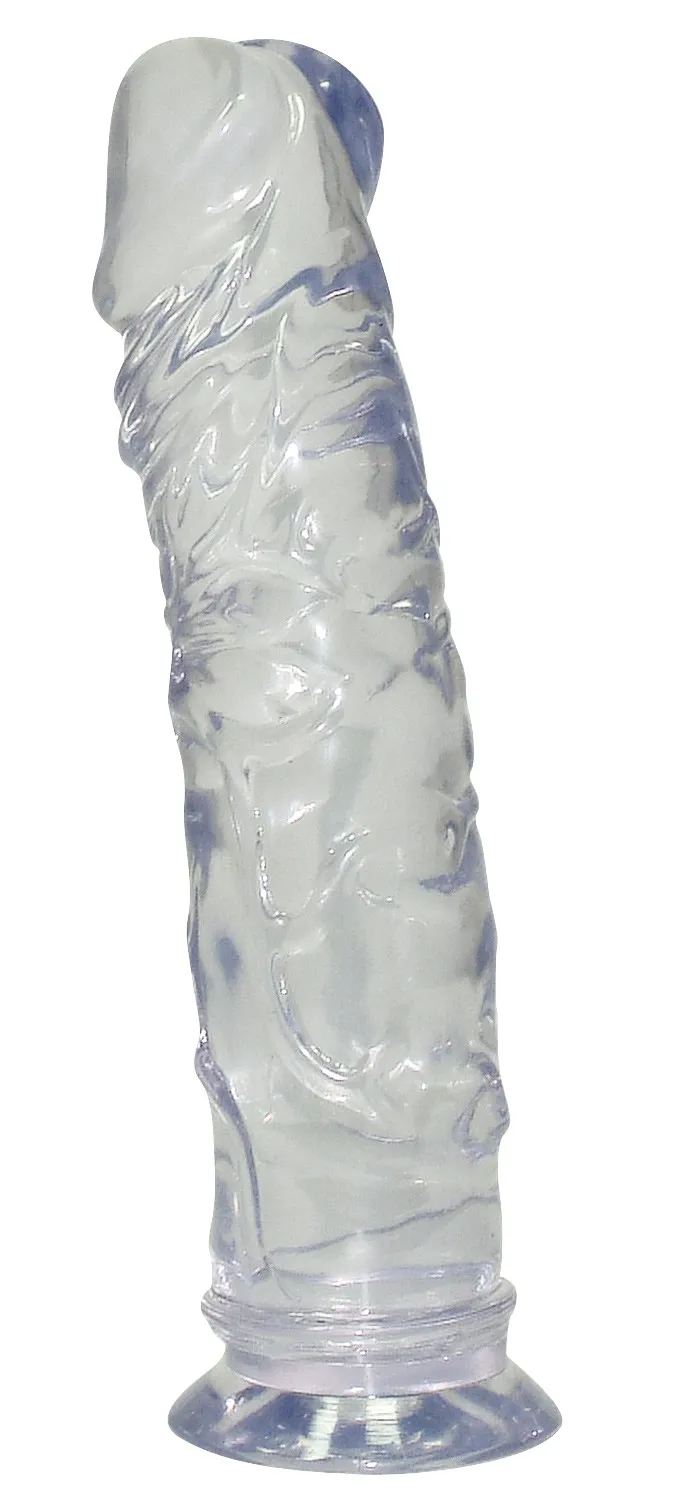 Priehľadné dildo.