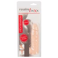 Realistixxx- kroužkový penisový návlek - 16cm (přírodní)