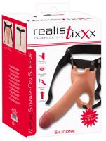 Realistixxx Strap-on - připínací, duté realistické dildo (tělová barva)