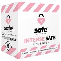 SAFE Intense - ribbing a puntíky, kondomy (5 ks)