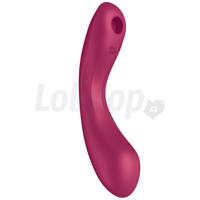 Satisfyer Curvy Trinity 1 bezdotykový stimulátor na klitoris a vibrátor červený