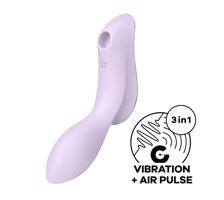 Satisfyer Curvy Trinity 2 - akumulátorový pulzační 2v1 vibrátor (fialový)