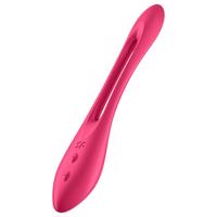 Satisfyer Elastic Joy - akumulátorový flexibilní vibrátor pro pár (červený)