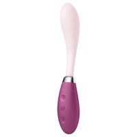 Satisfyer G-Spot Flex 3 - akumulátorový vibrátor na bod G (růžovo-červený)