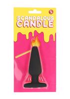 Scandalous - svíčka - anální kolík - černý (50g)