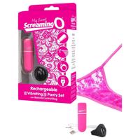 Screaming O Panty Set - vibrační tanga (růžová) S-L