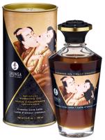 Shunga - hřejivý masážní olej - krémové latté (100 ml)