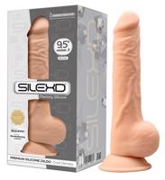 Silexd 9,5 - dildo s přísavkou - 24cm (tělová barva)