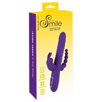 SMILE Triple - rotační &amp; pulzující vibrátor se třemi rameny (fialový)