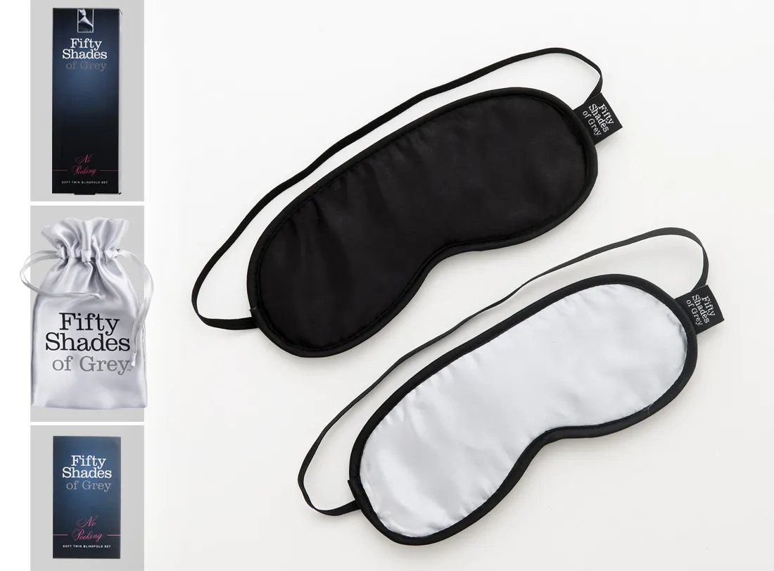 Soft Blindfold Set z kolekcie 50 odtieňov sivej.