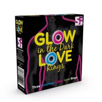 Spencer &amp; Fleetwood Glow in the dark Love Rings - souprava ve tmě svítících kroužků na penis (3ks)