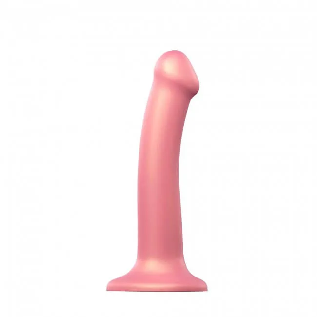 Strap-on-me Metallic M - Skin Friendly Dildo (Metallic Pink)