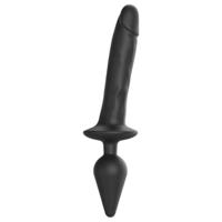 Strap-on-me Swith Realistic XXL - 2v1 silikonové dildo (černé)