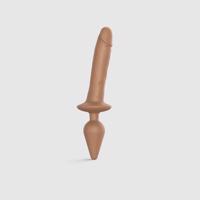 Strap-on-me Swith Realistic XXL - silikonové dildo 2v1 (tmavě přírodní)