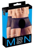 Svenjoyment - průhledný boxer set - černý (2 díly) S-L