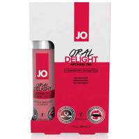 System JO Oral Delight - ochlazující, jedlý lubrikant - jahoda (30ml)