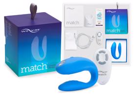 We-Vibe Match - vodotěsný, akumulátorový párový vibrátor (modrý)