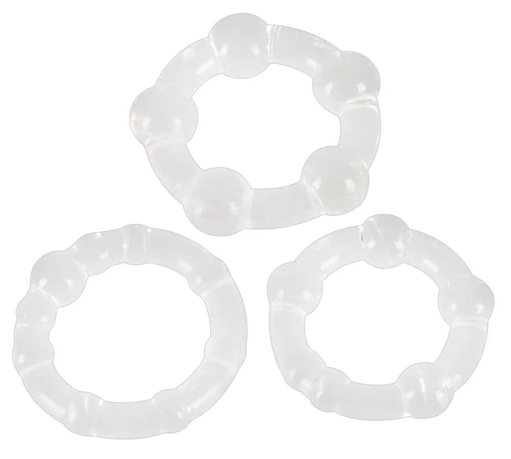 You2Toys - Be Hard! Penis Ring Set - Transparent (3pcs)