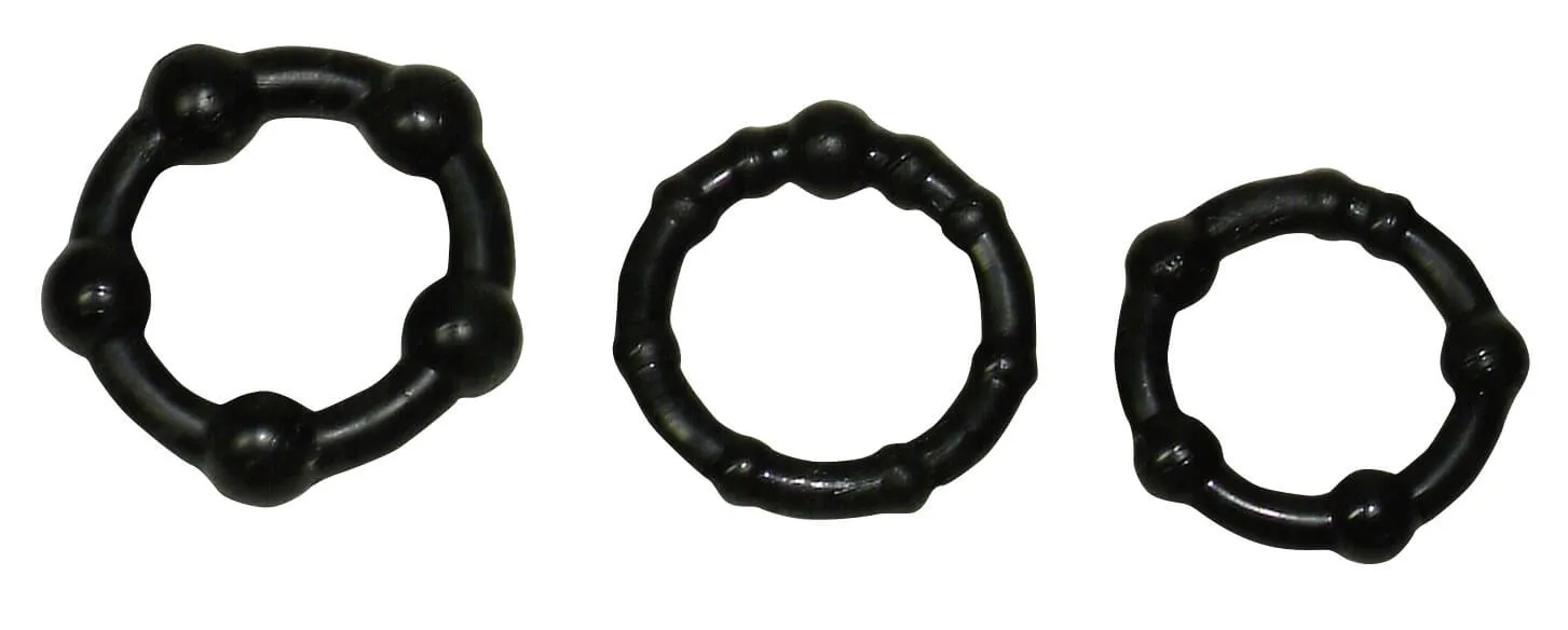 You2Toys - Be Hard! Penis Rings Set - Black (3pcs)