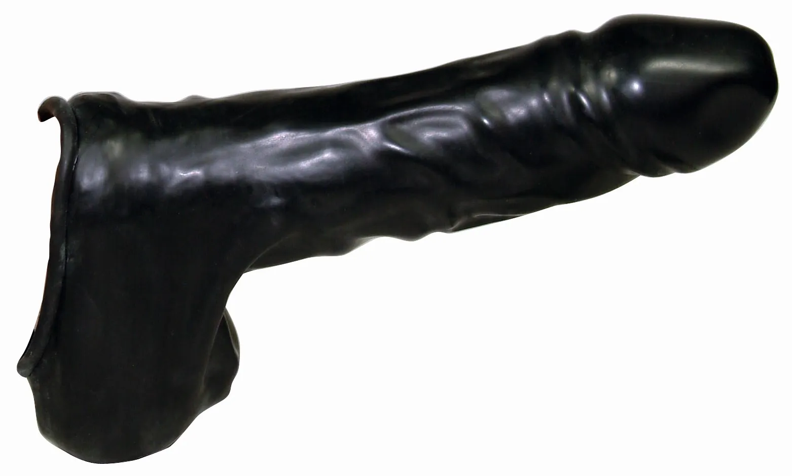 You2Toys - Latex Penis and Testicle Sheath (Black) - Be Bizarre