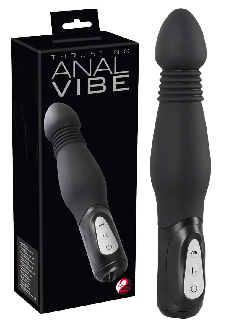 You2Toys Thrusting Anal Vibe análny vibrátor s posuvom čierny