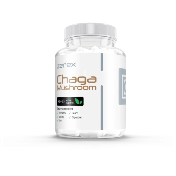 Zerex Chaga Extrakt 40% - podpora obranyschopnosti organismu 80 + 10 kapslí